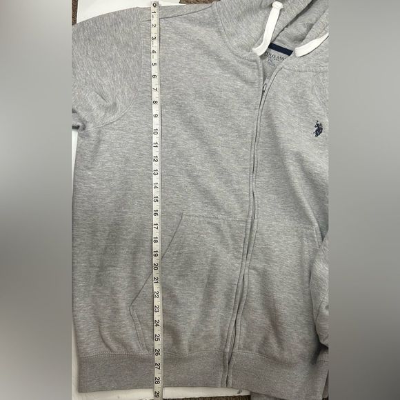 U.S. Polo Assn. Men's Full Zip Fleece Sweatshirt Hoodie. Gray 2XL - Picture 12 of 15